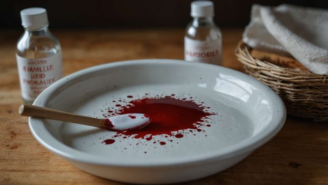 Comment éliminer une tache de sang séché avec du vinaigre blanc ?