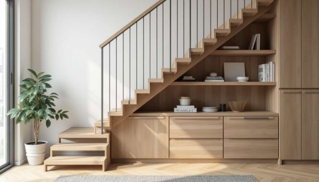 Astuces pour optimiser l'espace sous votre escalier