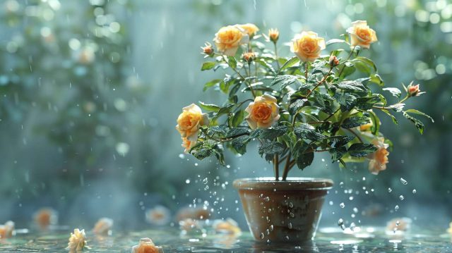 Arrosage du rosier en pot : les erreurs à éviter absolument